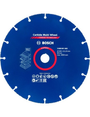 Disco multiwheel expert x-lock 230x22,23 de bosch construccion