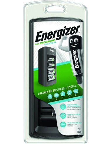 Cargador pilas universal aa,aaa,c,d y 9v de energizer