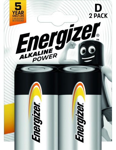 Pila alcalina power lr20 d bp2 de energizer caja de 6 unidades