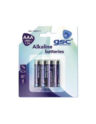 Pila alkalina gsc evolution lr03(aaa) bl(4) de unifersa caja de