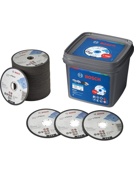 Disco abrasivo 125x1,0 c.metal cubo100u de bosch construccion /