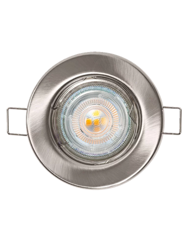Lampara led gu10 2,60w 230l m2700k niquel de ledvance caja de 3 unidades