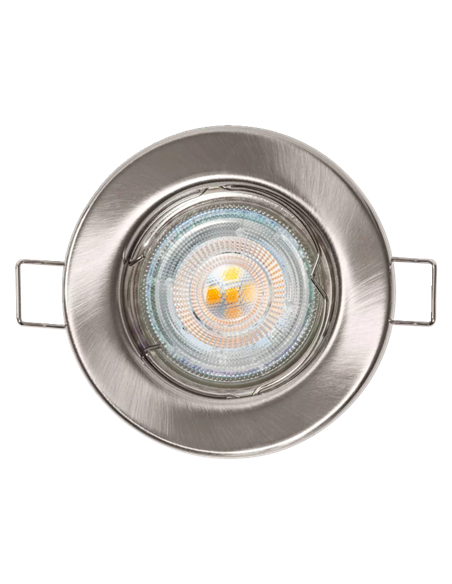 Lampara led gu10 2,60w 230l m2700k niquel de ledvance caja de 3 unidades