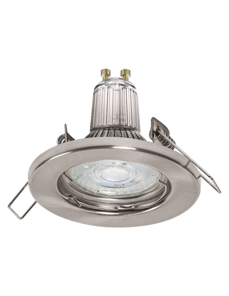 Lampara led gu10 2,60w 230l m2700k niquel de ledvance caja de 3 unidades