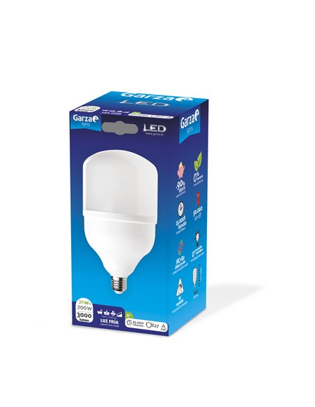 Bombilla led t100 30w e27 3200lm 6500k de garza caja de 6 unidades