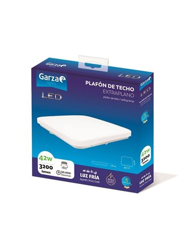 Plafon led cuad ø330mm 24w 1900lm 4000k de garza