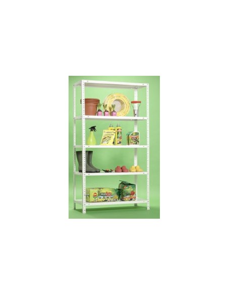Kit 5 estanteria confort 300 1,80x90x30 blanco de simon
