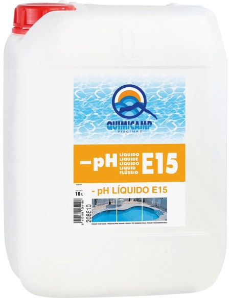 Reductor ph liquido 5 litros "e" 15 208605 de quimicamp caja de