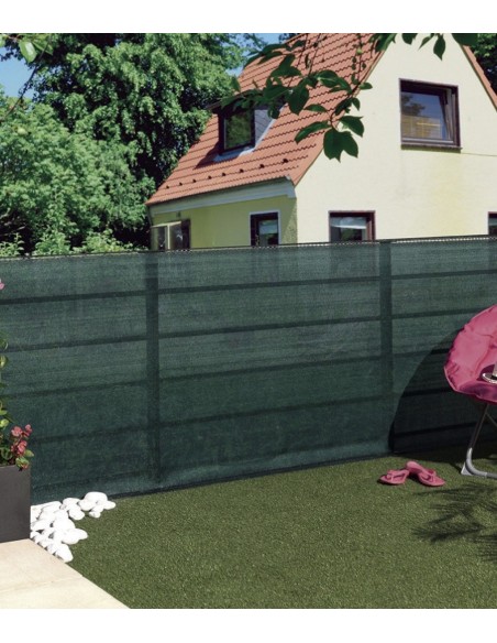 Malla ocultacion recynet plus 1,0x50m verde de catral