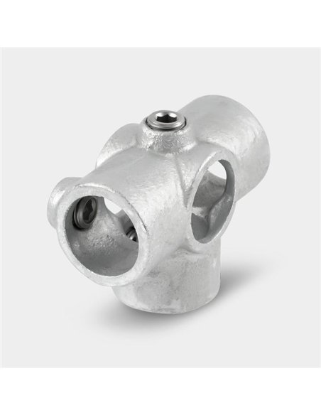 Toma lateral en t hierro galvanizado 33,7mm de norma