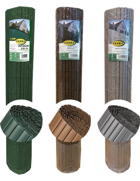 Cañizo pvc doble cara 15123 verde 2,0x3m de faura