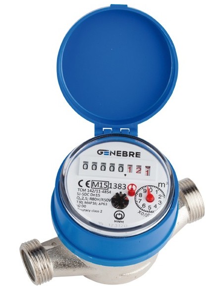 Contador agua qn-1,5f 6110c 05 c/racores de genebre