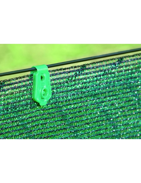 Clip p/malla fixatex 68x20mm verde 20pz de nortene