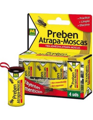 Preben tiras atrapamoscas 231277-4pz de preben caja de 24