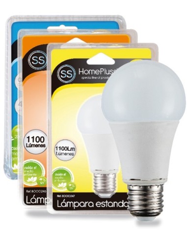 Lampara estandar led a65 e27 11w 6000k de marca caja de 8