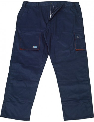 Pantalon bicolor avant t-s marino/naranja de eskubi