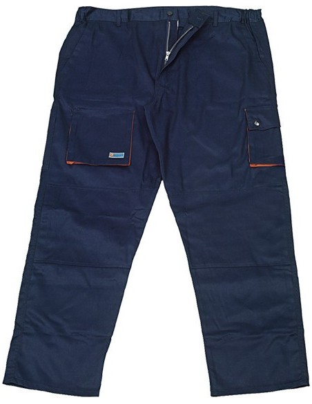 Pantalon bicolor avant t-m marino/naranja de eskubi