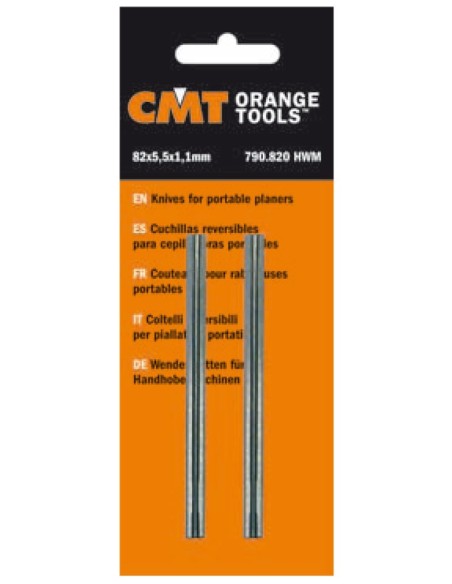 Juego 2 cuchillas hwm 78x5,5x1,1 de c.m.t.
