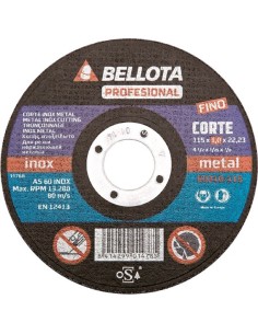 Disco corte inoxidable 50300-115x1x22 as60 de bellota caja de