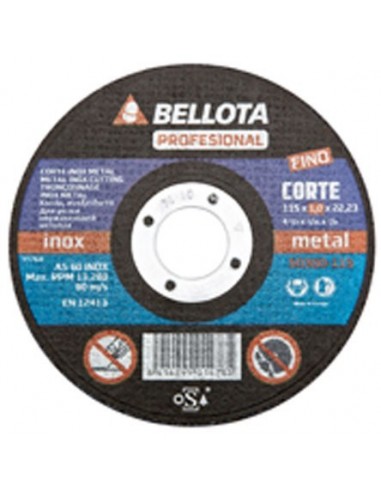 Disco corte metal profesional 50301-115x3x22 a24rbf de bellota