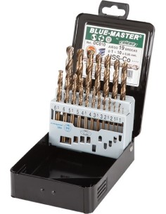 Juego brocas hss cobalto din338-1-10x0,5mm dc010 de bluemaster