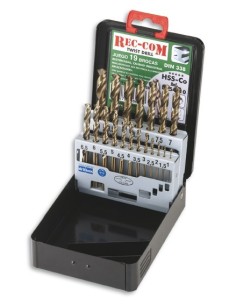 Juego brocas hss cobalto 338-1-10x0,5mm de54010 de rec-com