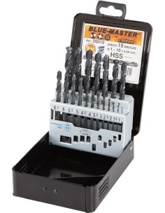 Juego brocas hss din 338-1-10x0,50mm d0010 de bluemaster