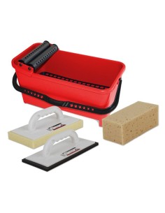 Kit rubiclean 68910 eco cubeta + 2 talochas + esponja de rubi