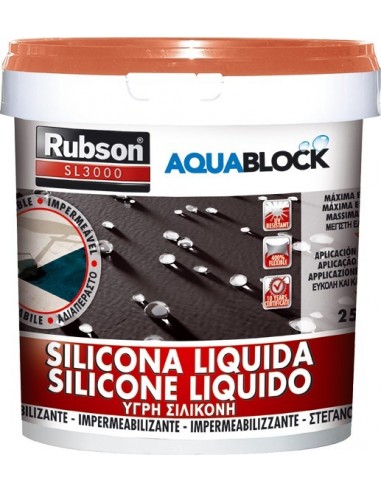 Silicona liquida sl3000 1894877-1kg teja de rubson caja de 4