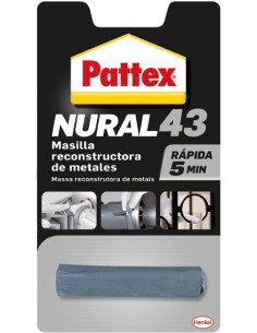 Nural 43 masilla reconstructora de metales rapida de pattex