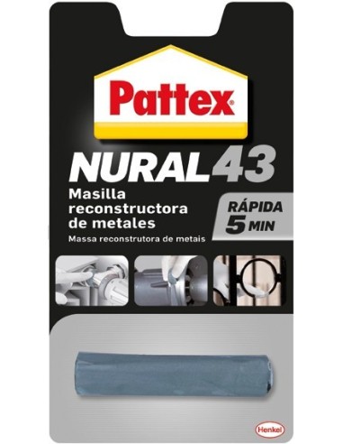 Nural 43 masilla reconstructora de metales rapida de pattex