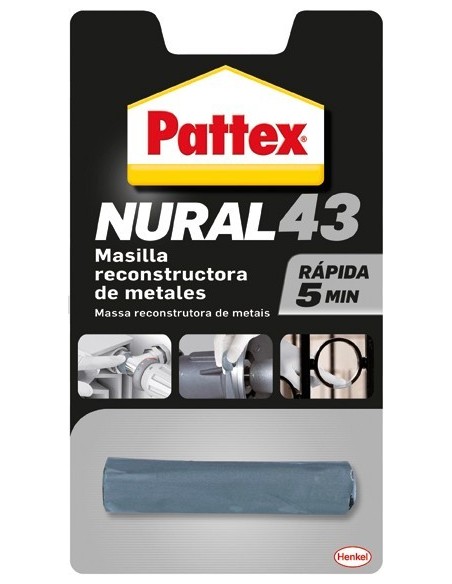 Nural 43 masilla reconstructora de metales rapida de pattex