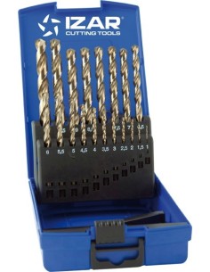 Juego brocas 1466/25274 hss-co.19pz con plas de izar