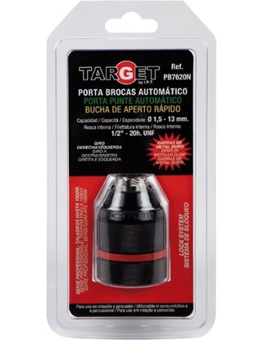 Portabrocas automatico metal 1/2-20/1-13 pb7620n bl de target