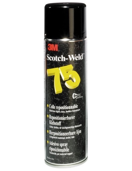 Adhesivo reposicionable s75 500ml spray de 3m caja de 12