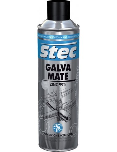 Spray galvanizado mate stec 31733 500ml de krafft caja de 12