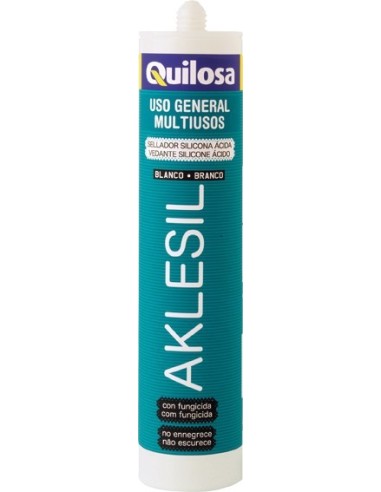 Silicona aklesil 58164-280ml blanco de quilosa caja de 24