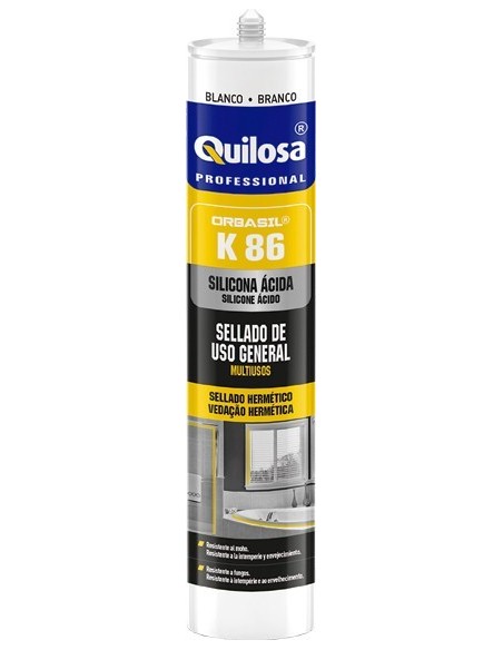 Silicona orbasil k-86 61705 gris de quilosa caja de 24 unidades