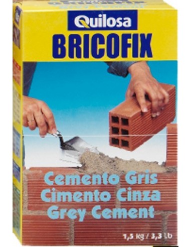 Bricofix cemento 88153-1,5kg gris de quilosa caja de 10 unidades
