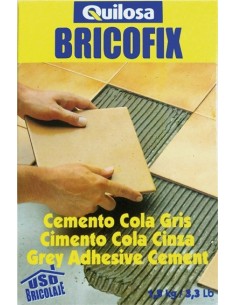 Bricofix cemento cola 88104-1,5kg gris de quilosa caja de 10
