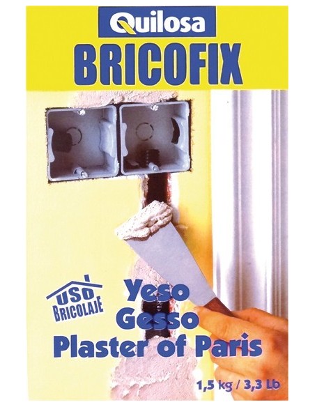 Bricofix yeso 88245-1,5kg de quilosa caja de 10 unidades