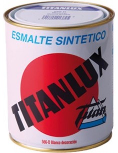 Pintura esmalte titanlux blanco.ext.750ml de titan caja de 6