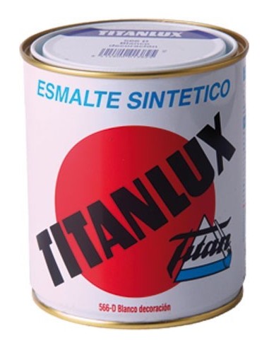 Pintura esmalte titanlux blanco.ext.750ml de titan caja de 6