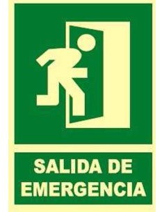 Señal fotoluminescente salida emergencia ev047 de jg
