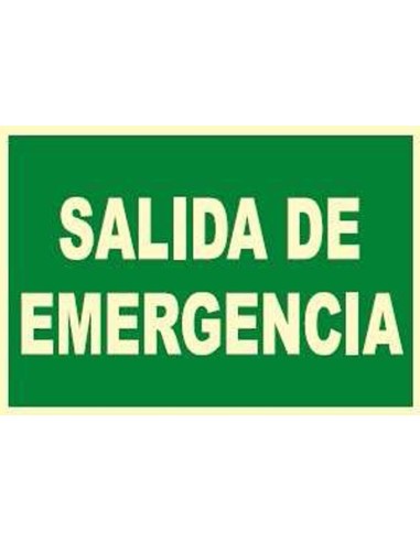 Señal fotoluminescente salida emergencia ev101 de jg