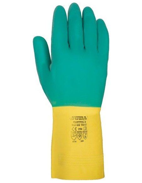 Guante latex 622 t-07/07,5 bicolor de juba caja de 12 unidades