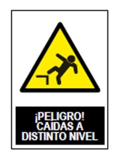 Señal advertencia peligro caida distinto nivel sa1004 de jg