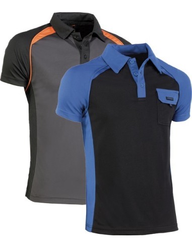 Polo top range cool way 994 t-xl azul/negro de juba