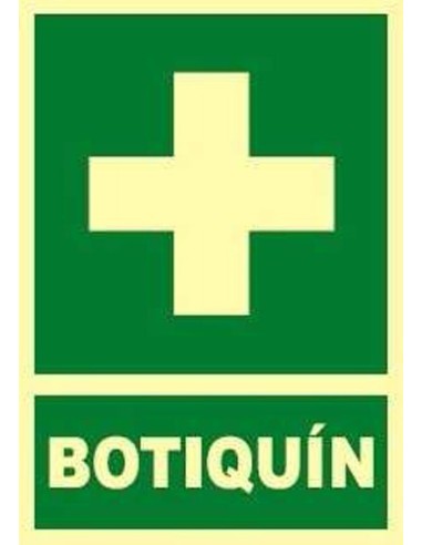 Señal fotoluminescente botiquin ev029 de jg señalizacion