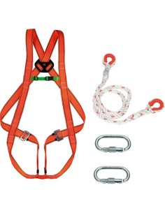 Arnes anticaida 28-n + cuerda + 2 mosquetones de climax